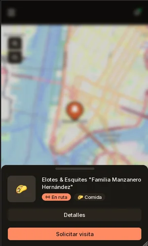 Detalles del vendedor en el mapa